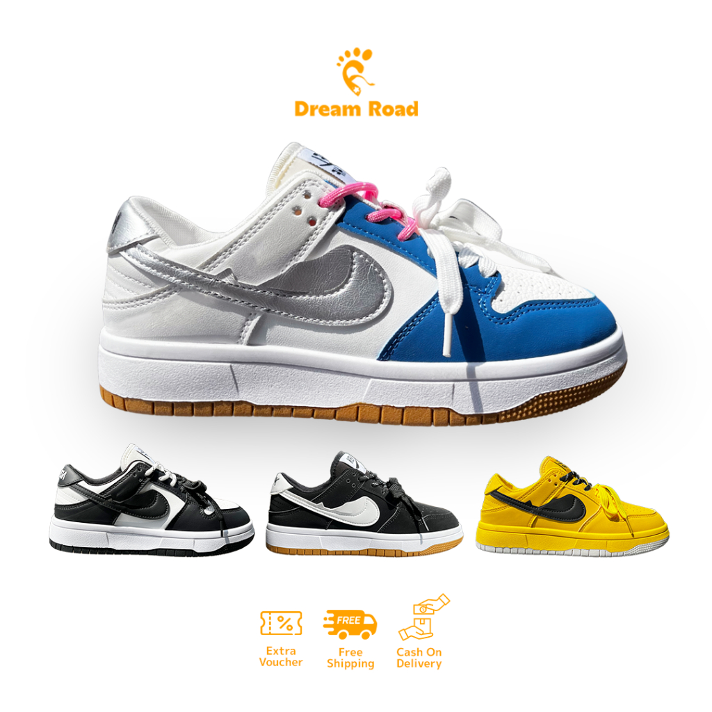 (Shoevia) Yurika Sepatu Sneakers Wanita Model Tali 2 Terbaru, anti slip dan ringan, Warna Hitam, Put