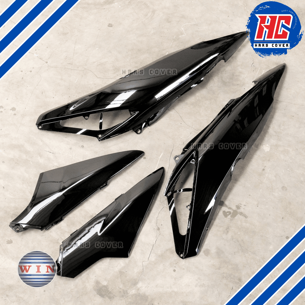 WIN - Cover Body SUPRA X 125 07 / SUPRA X 125 Hitam + Cover Stop