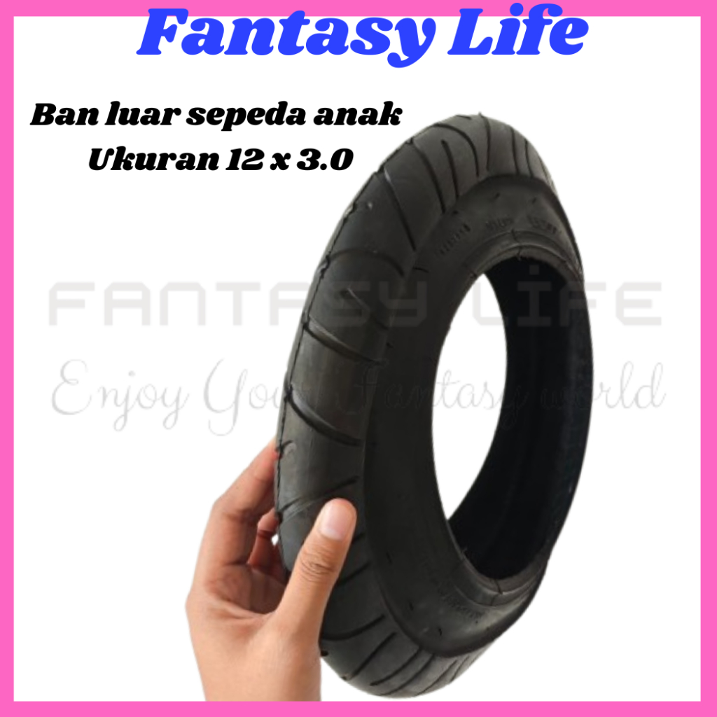 Fantasy Ban luar sepeda 12 x 3.0 ban luar sepeda anak jumbo ban besar