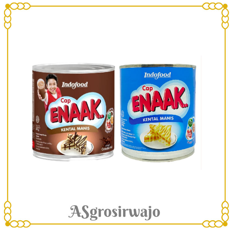Cap Enaak Kental Manis Cokelat Creamer Kaleng | Cap Enak Kaleng Cokelat Putih 370 Gram / Susu Kental