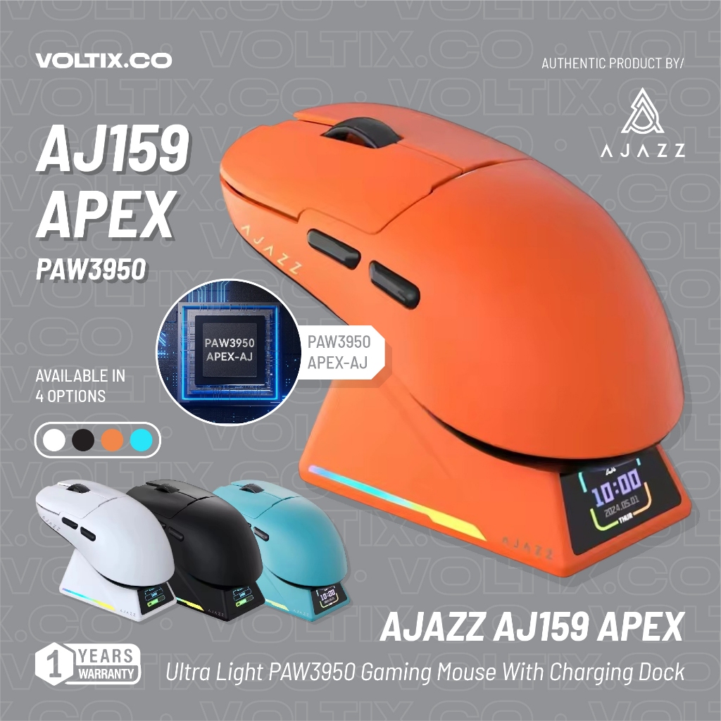 Ajazz AJ159 / AJ159P / AJ159 / AJ159 Apex PAW-3950 Wireless Gaming Mouse Lightweight With Docking