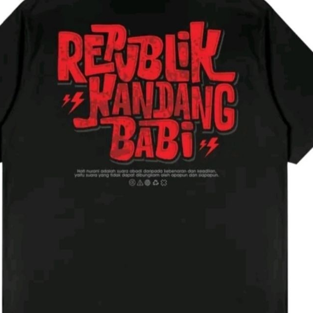 Kaos T-Shirt Republik Kandang Babi Baju Distro Viral Pria Wanita Cotton Combed 24s Premium