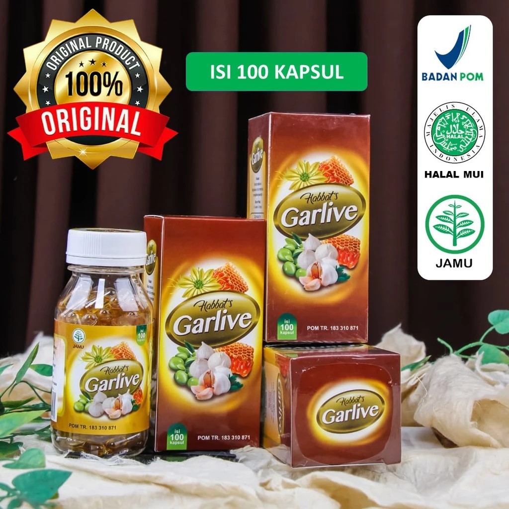 Obat Kolesterol Habbats Garlive Extra Bawang Lanang Habbatusauda + Propolis dan Zaitun