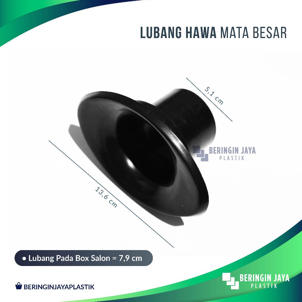 Lubang Angin Box Speaker Mata Besar Oval/ Lobang Hawa Salon Speaker Plastik Besar Diameter 8 cm