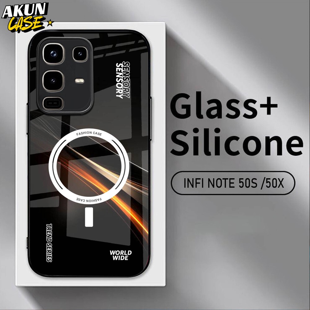 (B150) Softcase Kaca Acrilik For IINFINIX NOTE 50 50S 50X 50 PRO   - AkunCase