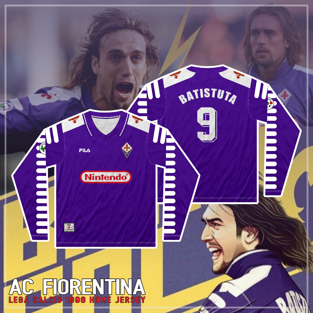 JERSEY RETRO FIORENTINA MUSIM 1998 1999 BATIGOL