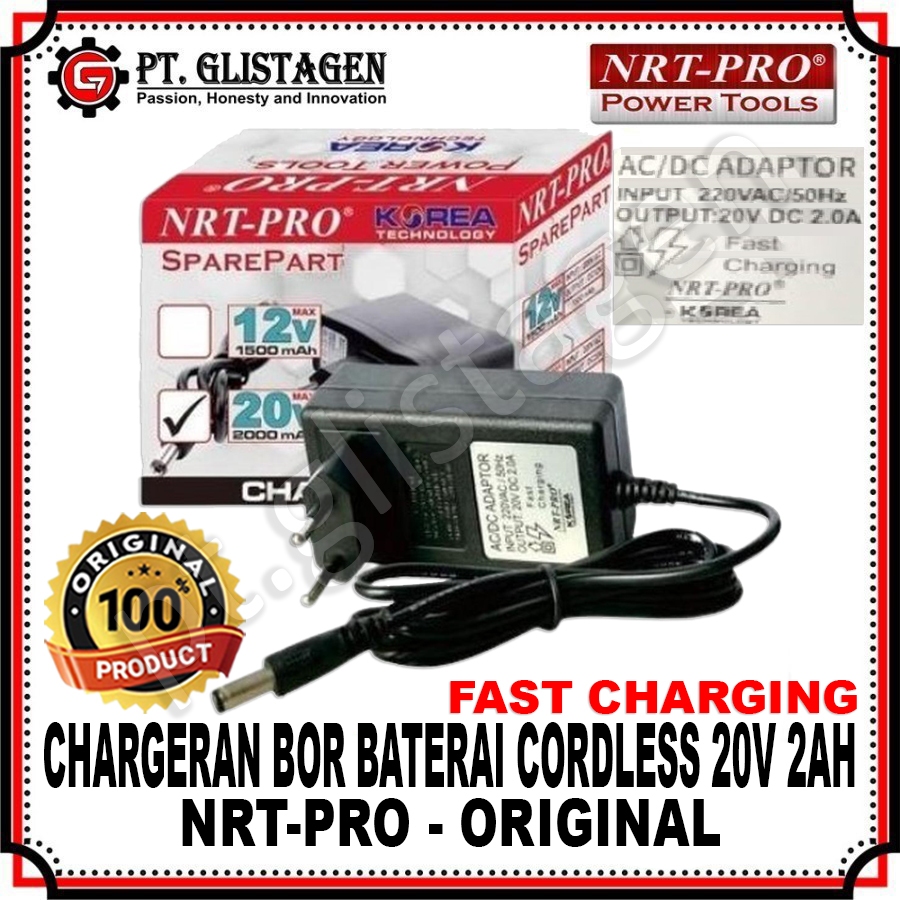 Adaptor Charger 20v Bor Baterai Cordless JLD/XENON/NRT/BENZ/MOLLAR NRT