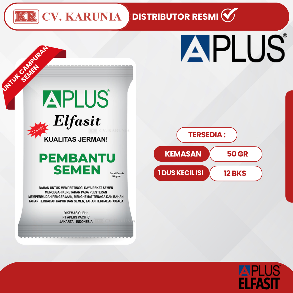 Elfasit Aplus / Alkasit Pembantu Semen 50gr | Obat Kuat Cor Plester Anti Retak Dinding