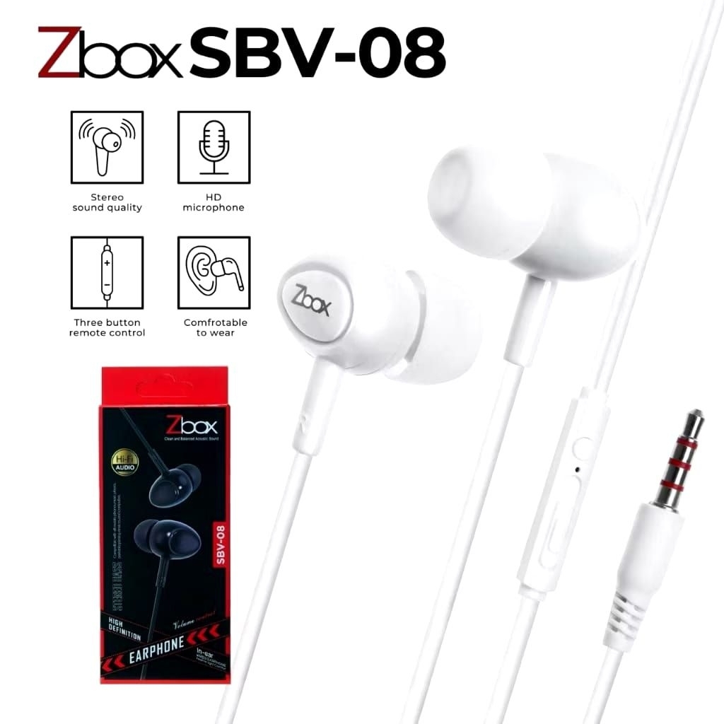 Headset Zbox Super Bass SBV-08 - Headset Murah Super Bass Original Zbox - Headset Kabel Murah Zbox S
