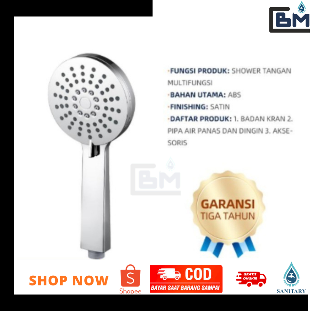 FRAP IF114 Kepala Shower Mandi Hand Shower Head 3 water outlet mode