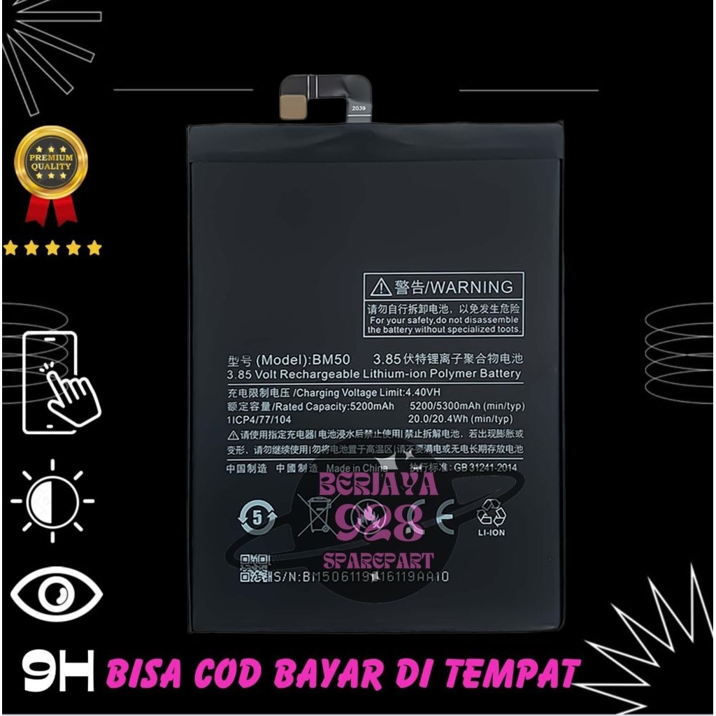 BATERAI / BATRE BM50 / MI MAX 2 ORIGINAL