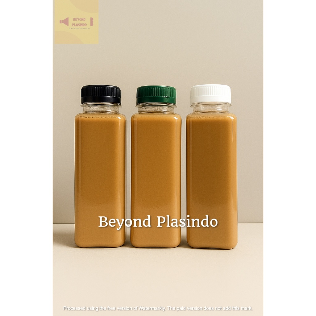Botol Kale Kotak 250ml / Botol Kick 250ml / Botol Plastik / Botol Jus / Botol Kopi/ Botol 250ml