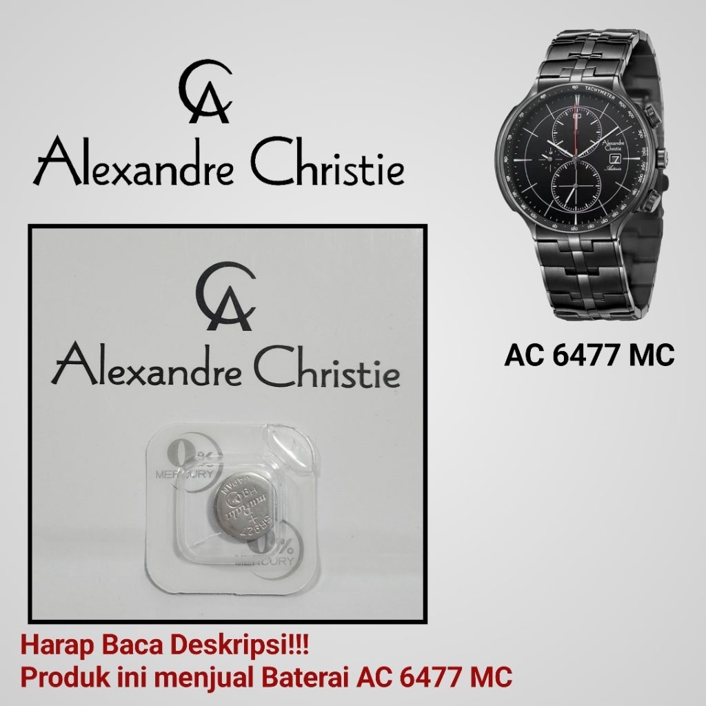 Baterai Jam Tangan Alexandre Christie AC 6477 MC