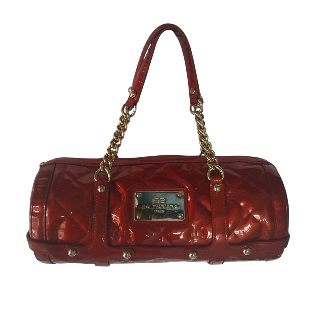 hand bag tabung balenciaga pappilon merah cabe