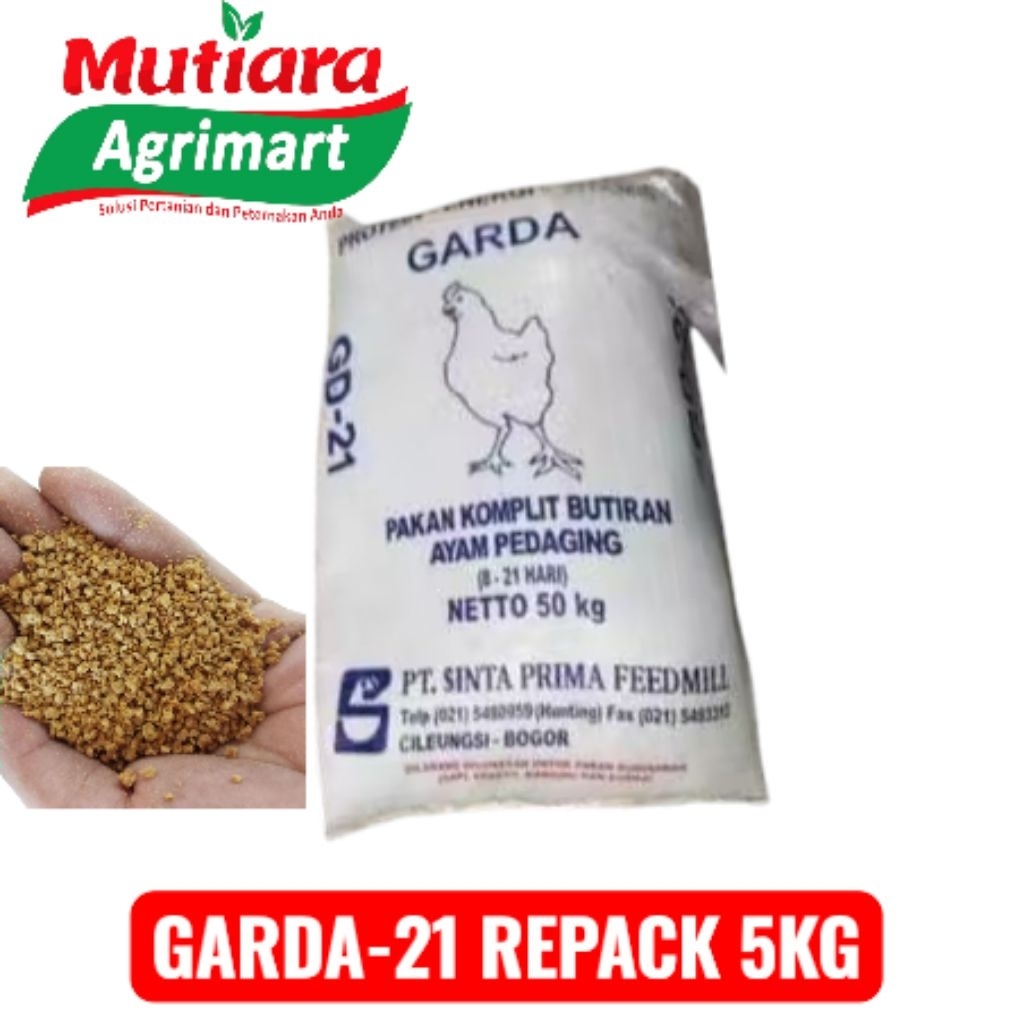 paket promo Voer ayam garda-21 repack 5kg // Voer ayam garda-21 shinta // pakan ayam pedaging