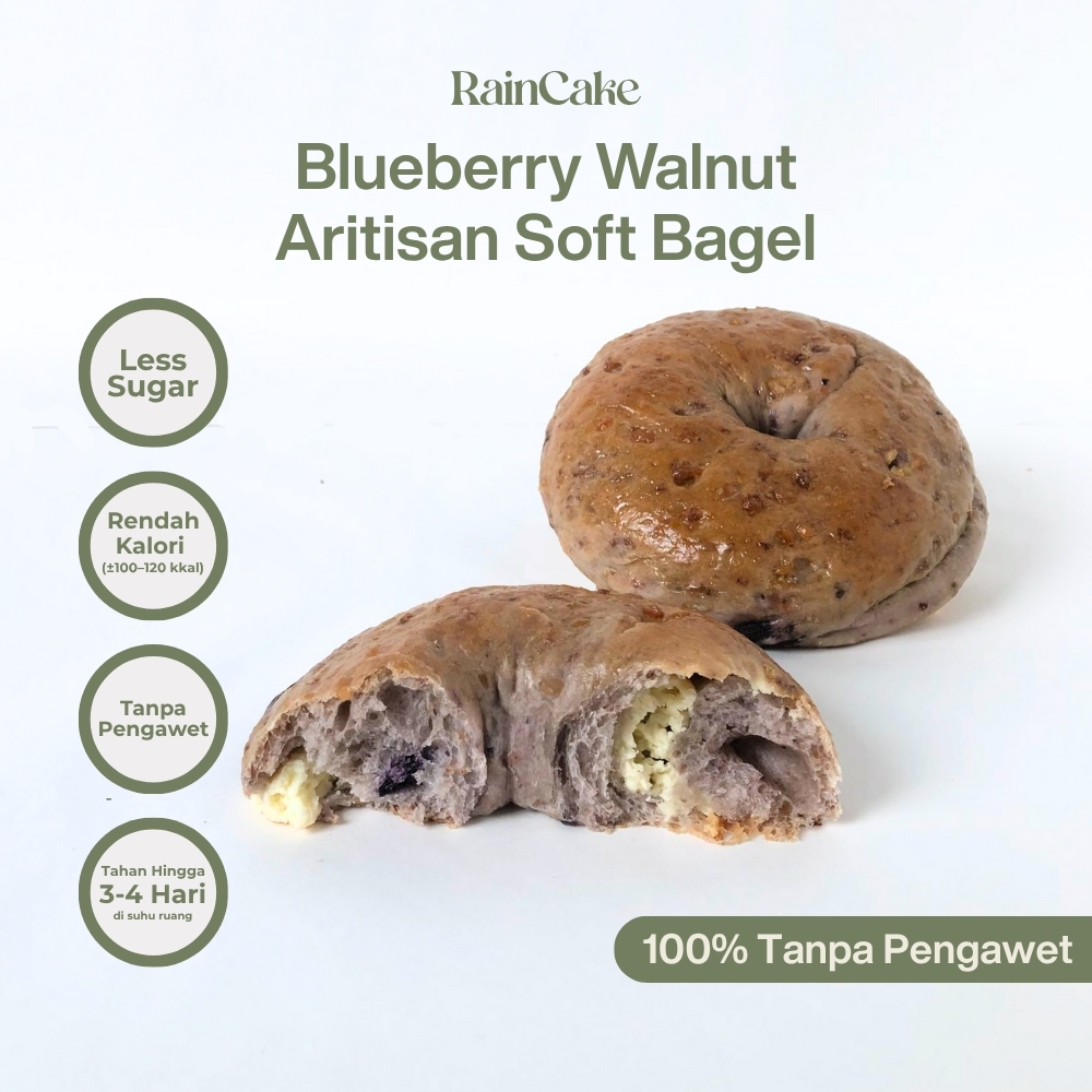 Bogor Raincake - Roti Artisan Soft Bagel - Blueberry Walnut