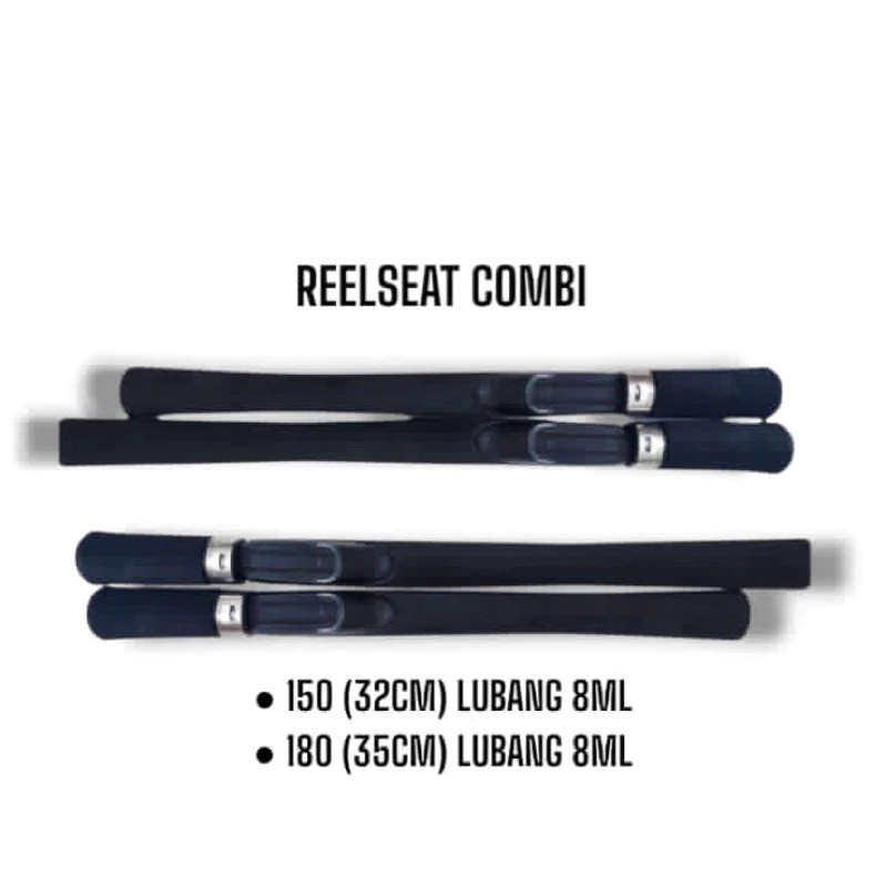 Reel Seat Combi Markiman – Dudukan Reel Pancing Ringan & Kuat Bahan Carbon Solid + Aluminium, Lubang