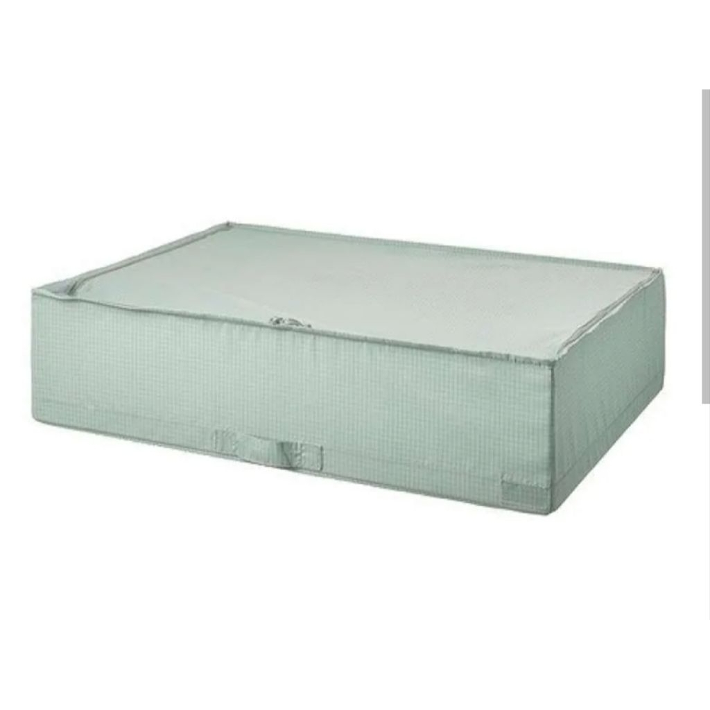 Kotak Kain Dengan Resleting Penyimpanan Selimut Baju Bawah Ranjang /Atas Lemari hijau kotak storage 