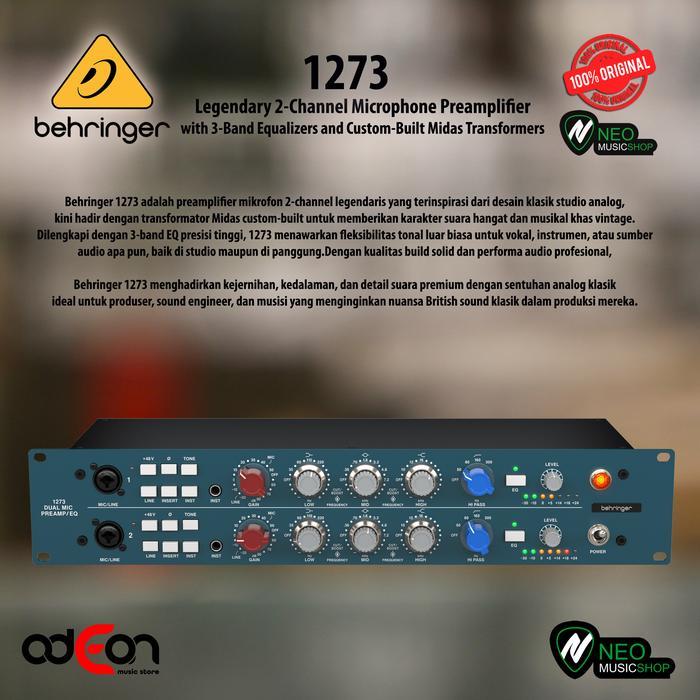 Behringer 1273 Legendary 2-Channel Microphone Preamplifier