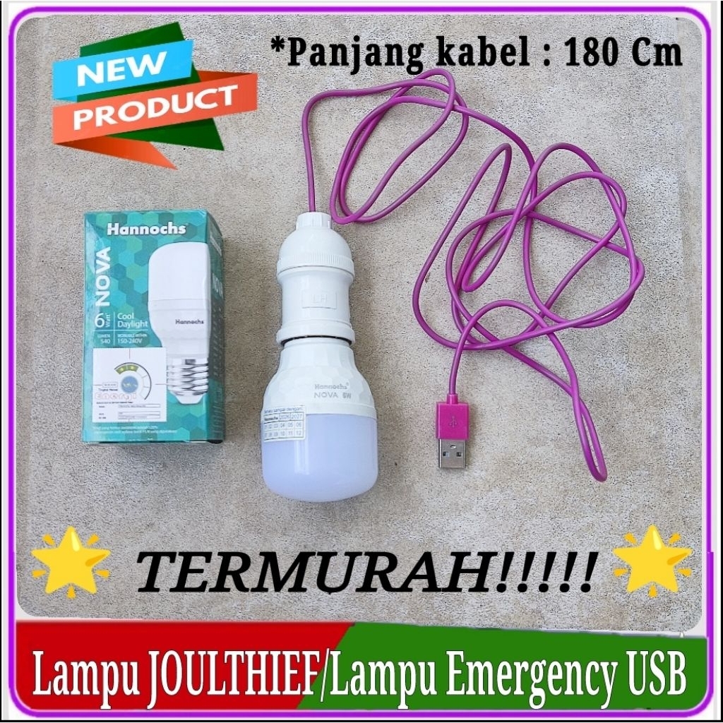 Fitting Lampu JOULTHIEF/ Lampu Emergency USB