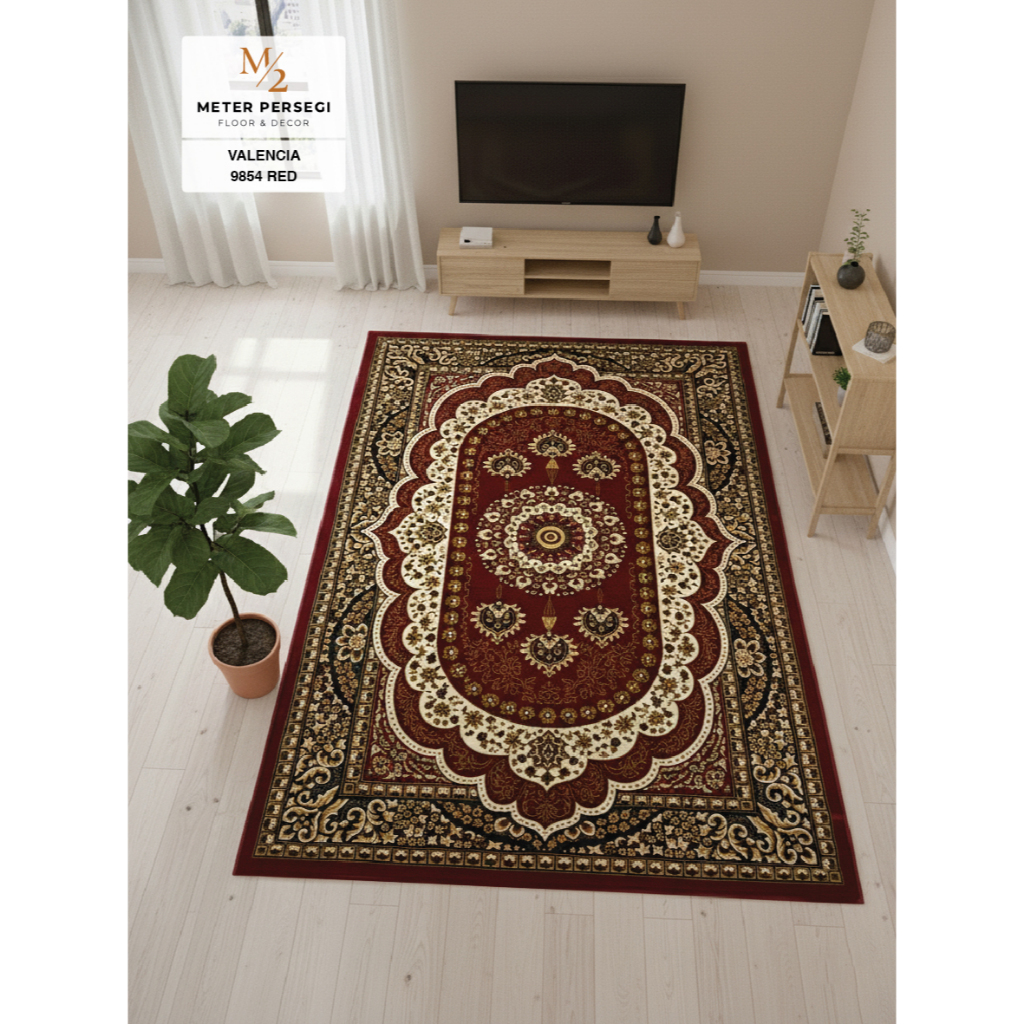 Karpet Lokal Valencia 210 x 310 cm 9854 Red