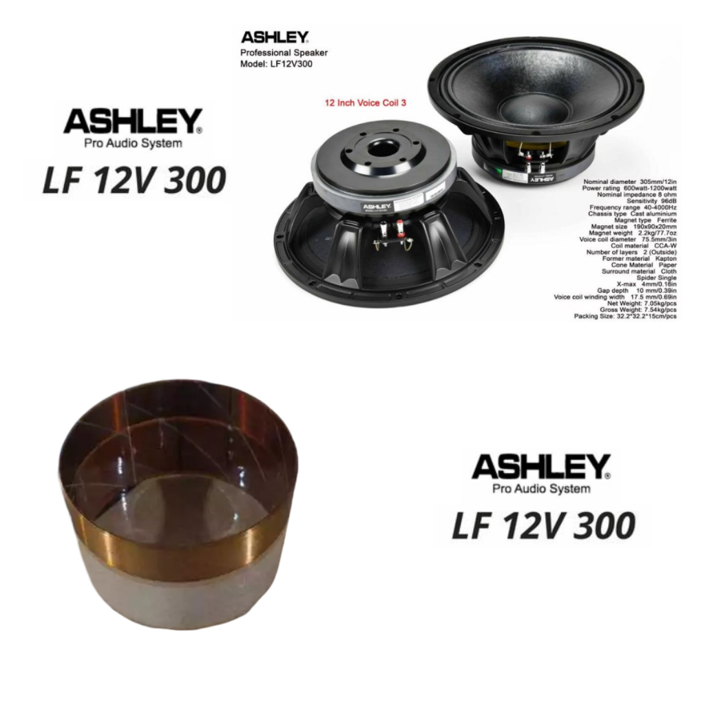 Spul Speaker Ashley 12V300 / Spol Speaker Ashley LF 12V300 / Spul Speaker ASHLEY LF12V300 Spool