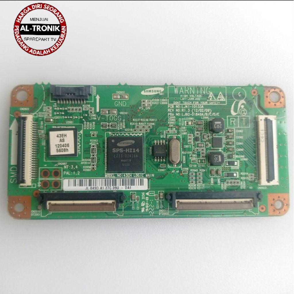 TICON BOARD TV PLASMA SAMSUNG 43 INCH MODEL PS43D490 TIKON TCON PS 43D490