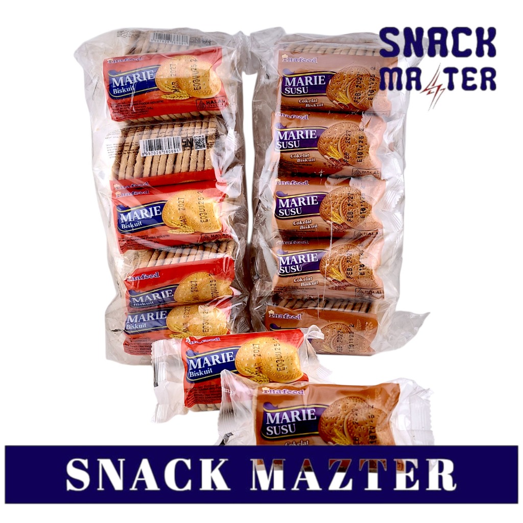 Inafood Marie Susu Biskuit Mini PACK - Netto 35 gr x 10 bks