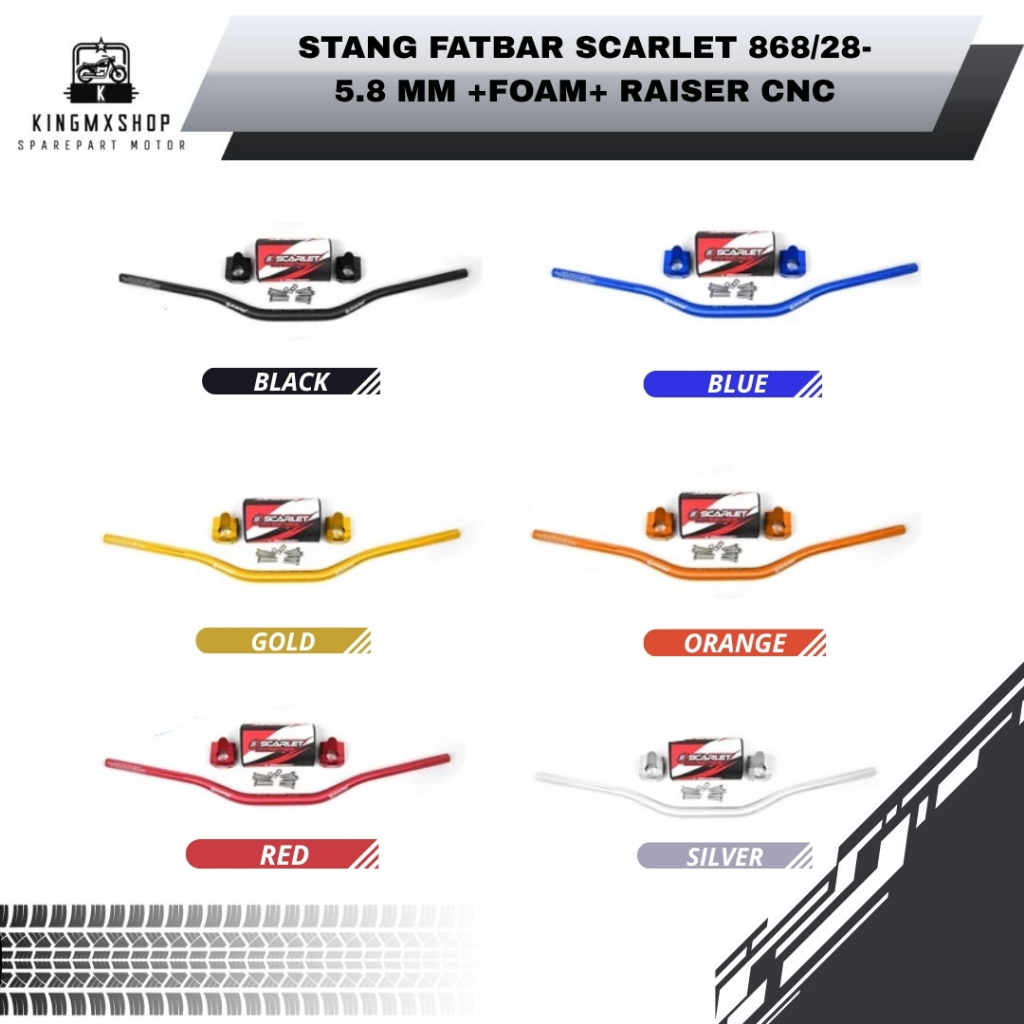 Stang Trail Stir Motor Stang Fatbar Scarlet Low 868 28 5.8 mm Plus Raiser Plus Foam