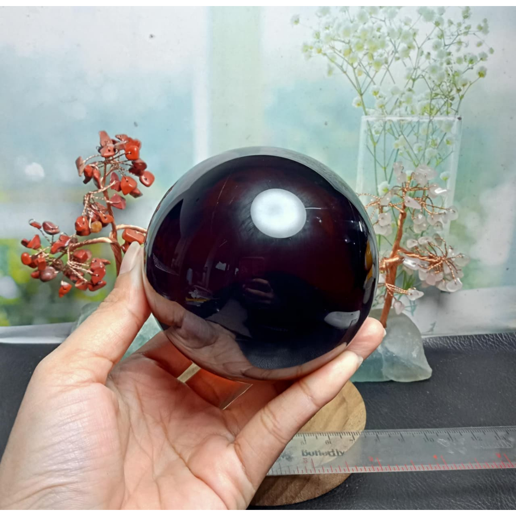 Natural Black Obsidian Sphere (2)
