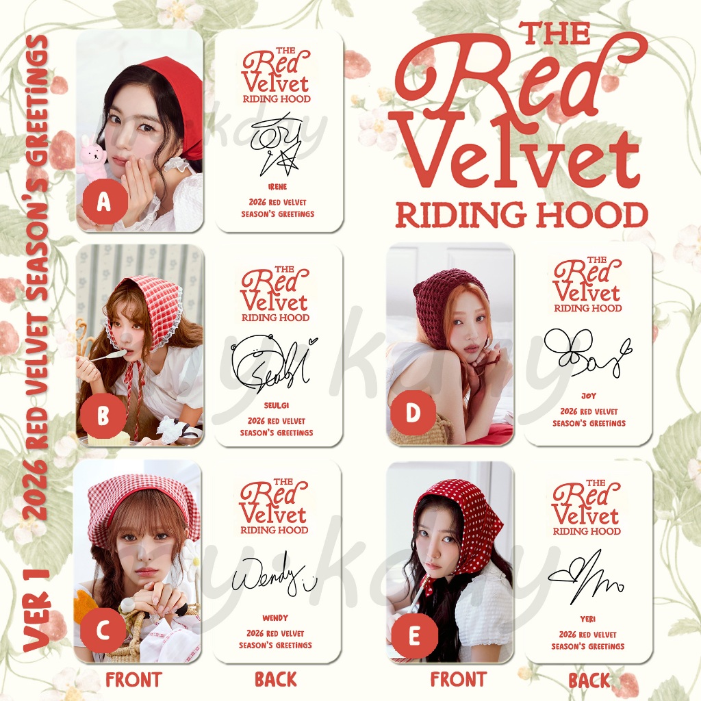 PC-2050, Unofficial Photocard Red Velvet 2026 Season's Greetings 2 sisi