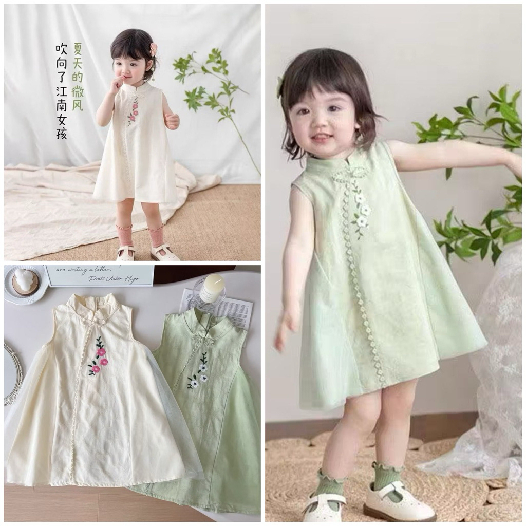 Dress Anak Perempuan 1 - 8 tahun Baju Cheongsam Imlek CNY Anak JENINA
