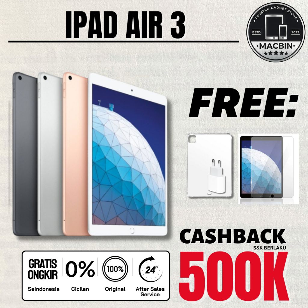 iPad Air 3 & 2 Wifi Cellular 256GB 128GB 64GB 32GB 16GB Second ORI