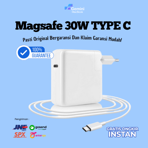 Charger MacBook Magsafe 31watt 61watt 87watt 97watt Second Original Copotan MacBook lama Bergaransi 