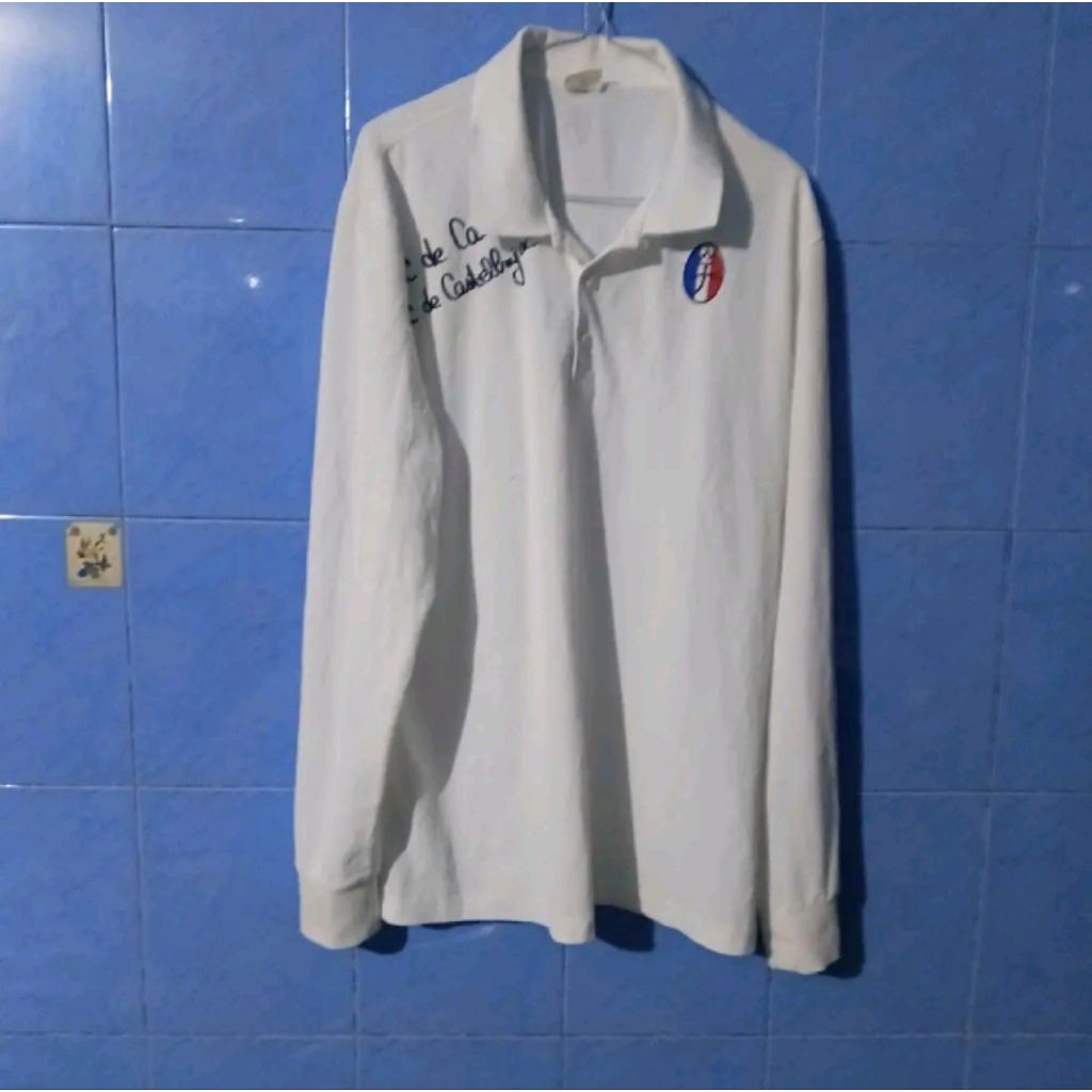 polo golf Castel bajac putih longsleeve