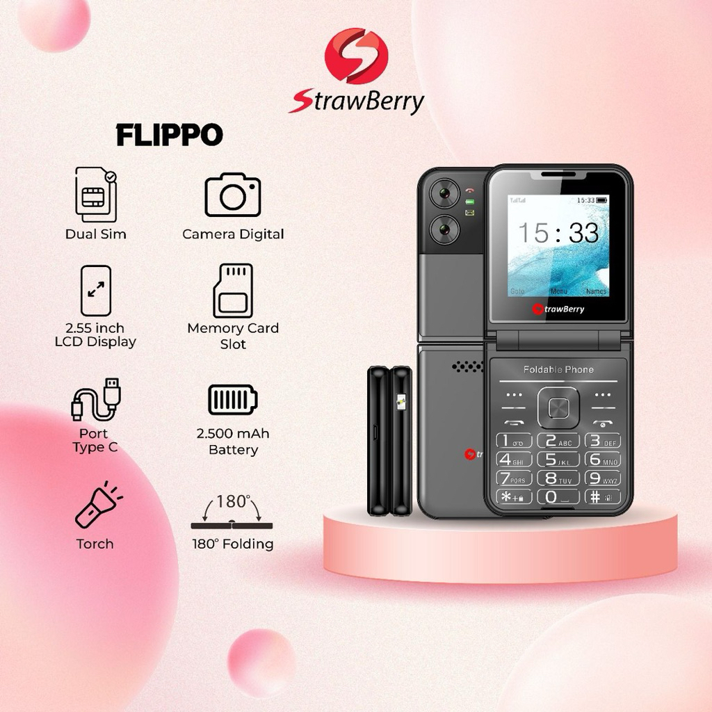 HP LIPAT STRAWBERRY FLIPPO DUAL SIM