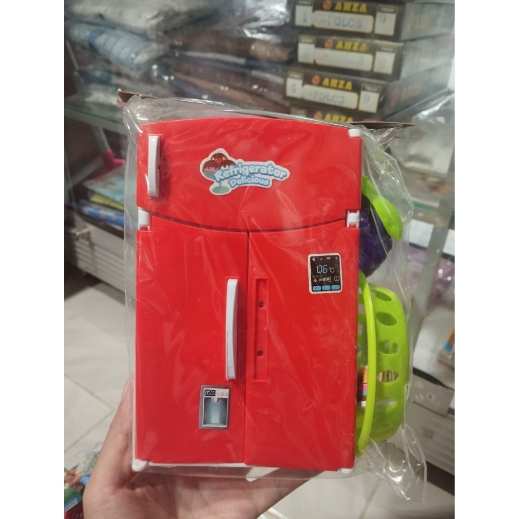 mainan anak kulkas makanan minuman