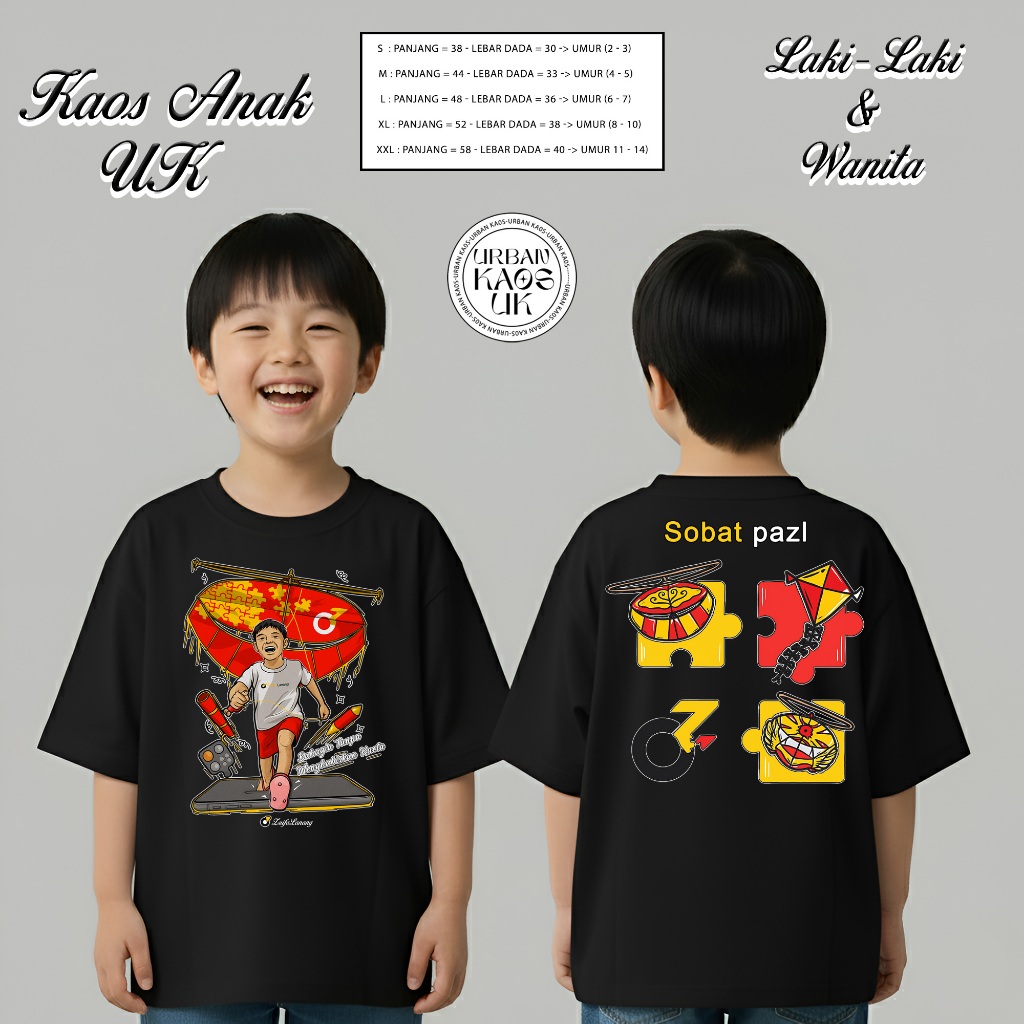 aos Zulfa Lanang Layangan - Kaos Zulfa Lanang -Kaos Anak - Pria Dan Wanita - Bahan Catoon 24s - URBA