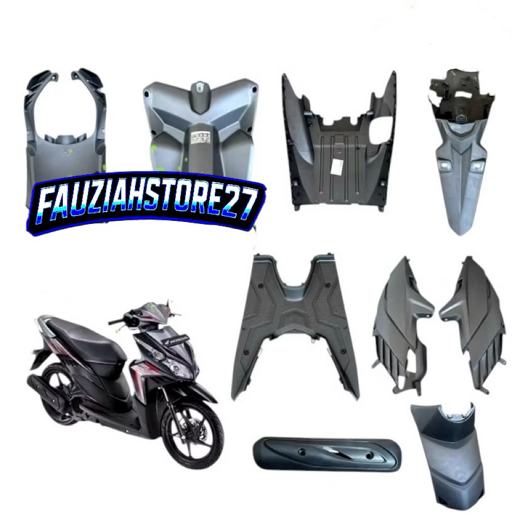 Cover Body Kasar Vario Techno 110 Karbu / Eceran  Paketan  Full Cover Body Kasar Vario Techno 110 Ka