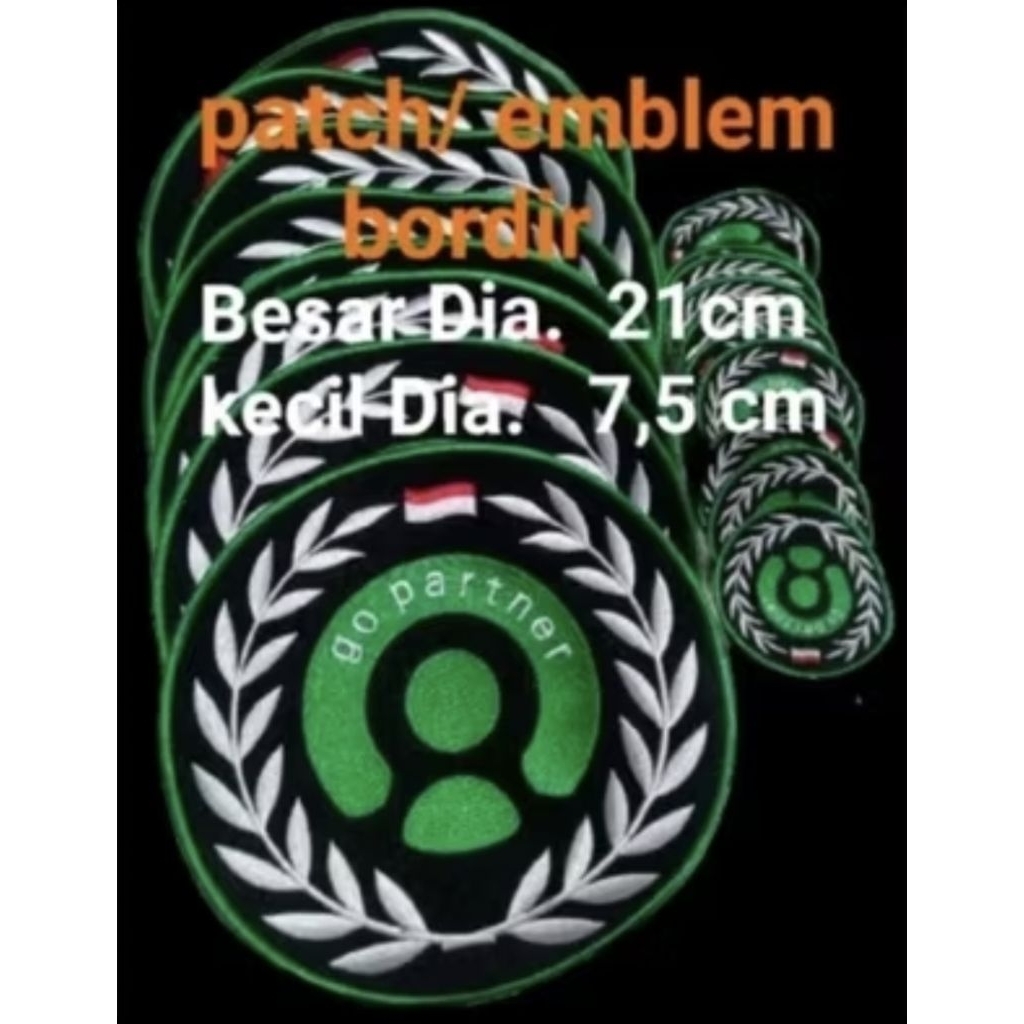 Gopartner Emblem Bulat Gopartner Keren KOmputer Bordir driver