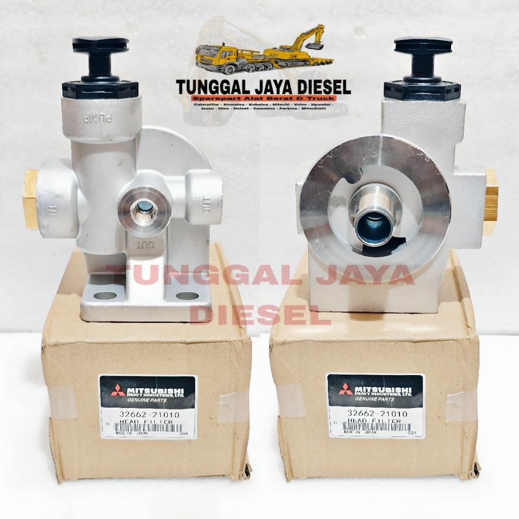 Head Fuel Filter Head Pump Kobelco SK130-8 SK140-8 Kepala Filter Solar 32662-21010