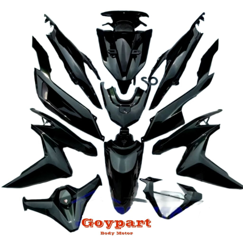 FULLSET BODI BODY HALUS VARIO 150 125 LED NEW |BODI HALUS VARIO 150 125 2018 - 2021| WARNA HITAM GLO