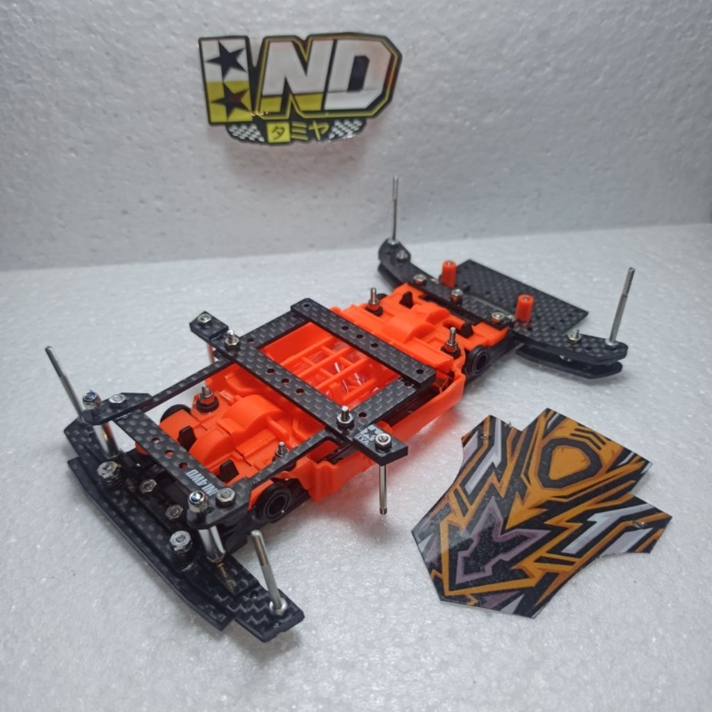 MS Chasis TAMIYA IOC/STO kosongan N/t carbon include terminal body dan gir sudah di padatkan