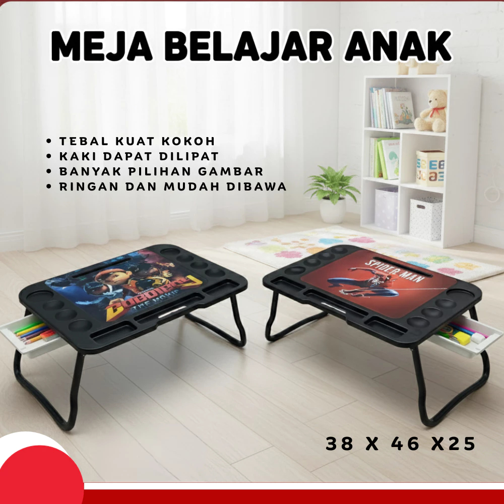 Meja belajar anak / meja belajar lipat / meja lipat karakter /meja belajar anak tk -sd