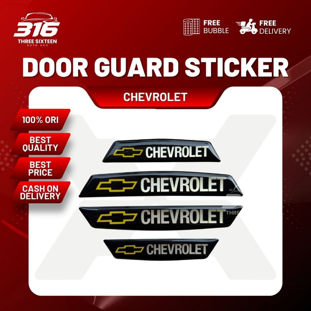 Door Guard Sticker HitamChevrolet/ Sticker Pelindung Pintu Mobil