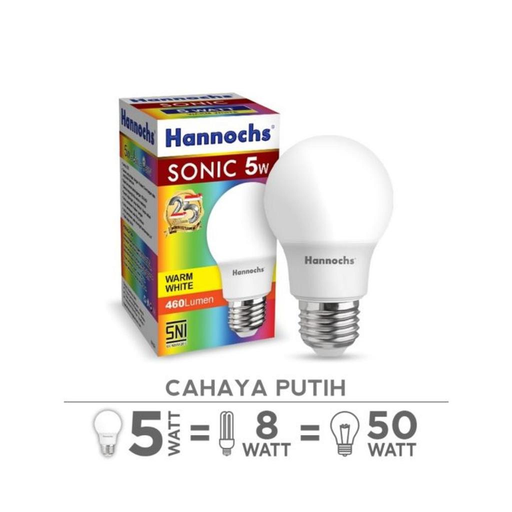 Lampu LED Hannochs Sonic 5 Watt/Bohlam Led Hannochs Sonic 5 Watt SNI