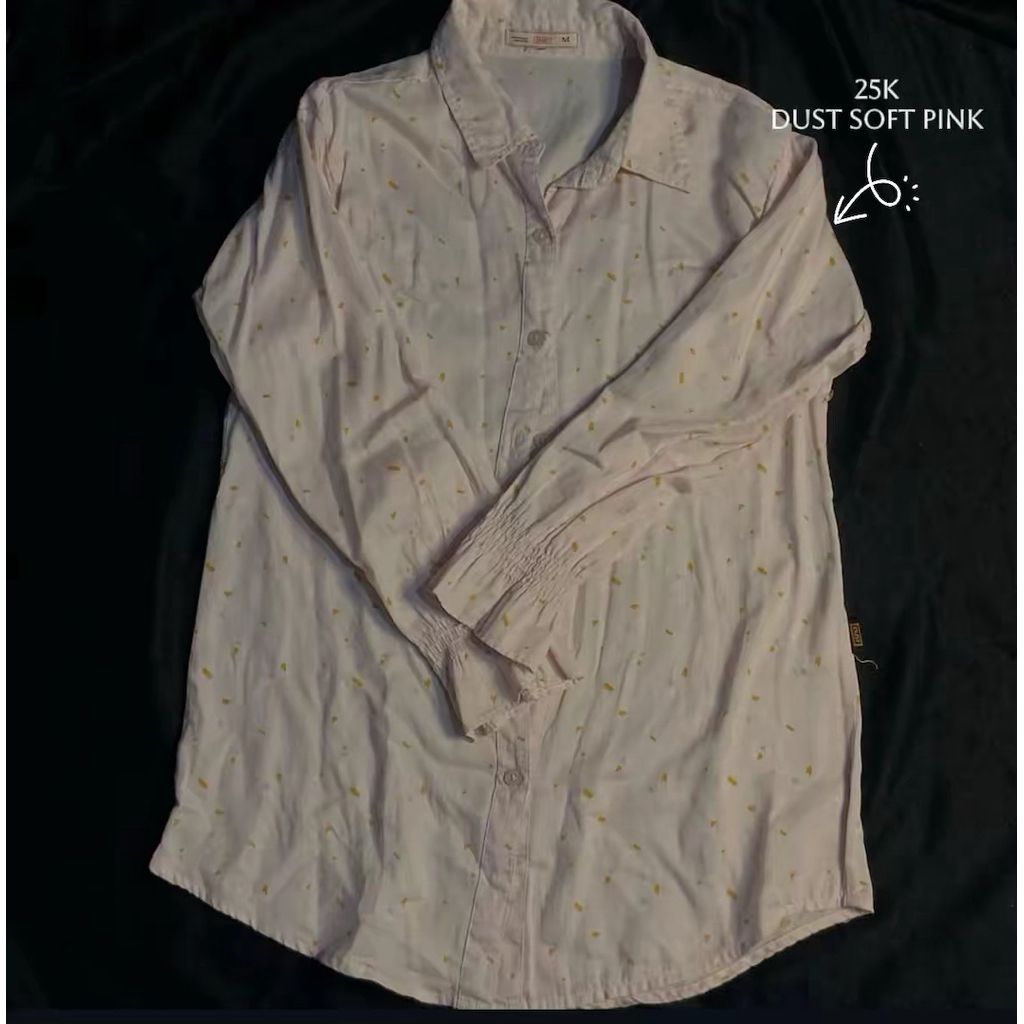 kemeja dust soft pink
