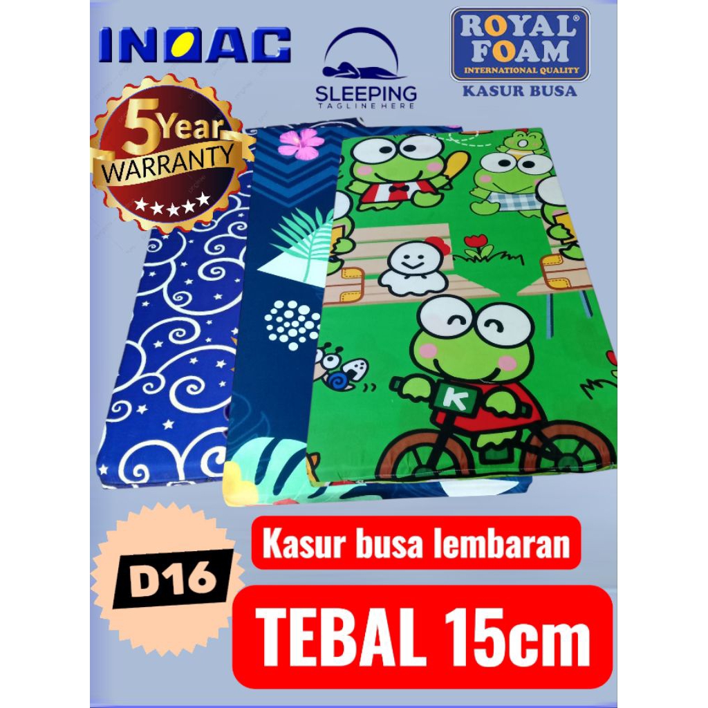 kasur busa lembaran tebal 15 cm.ukuran 70,80,90,100,120,140,160