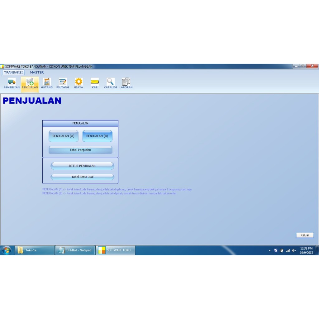 Software toko bangunan