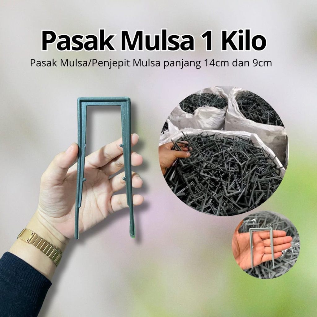 Pasak Mulsa 1kg Isi Ratusan Pcs-Penjepit Mulsa 1kiloan isi banyak-Pasak Mulsa Isi Ratusan Murah